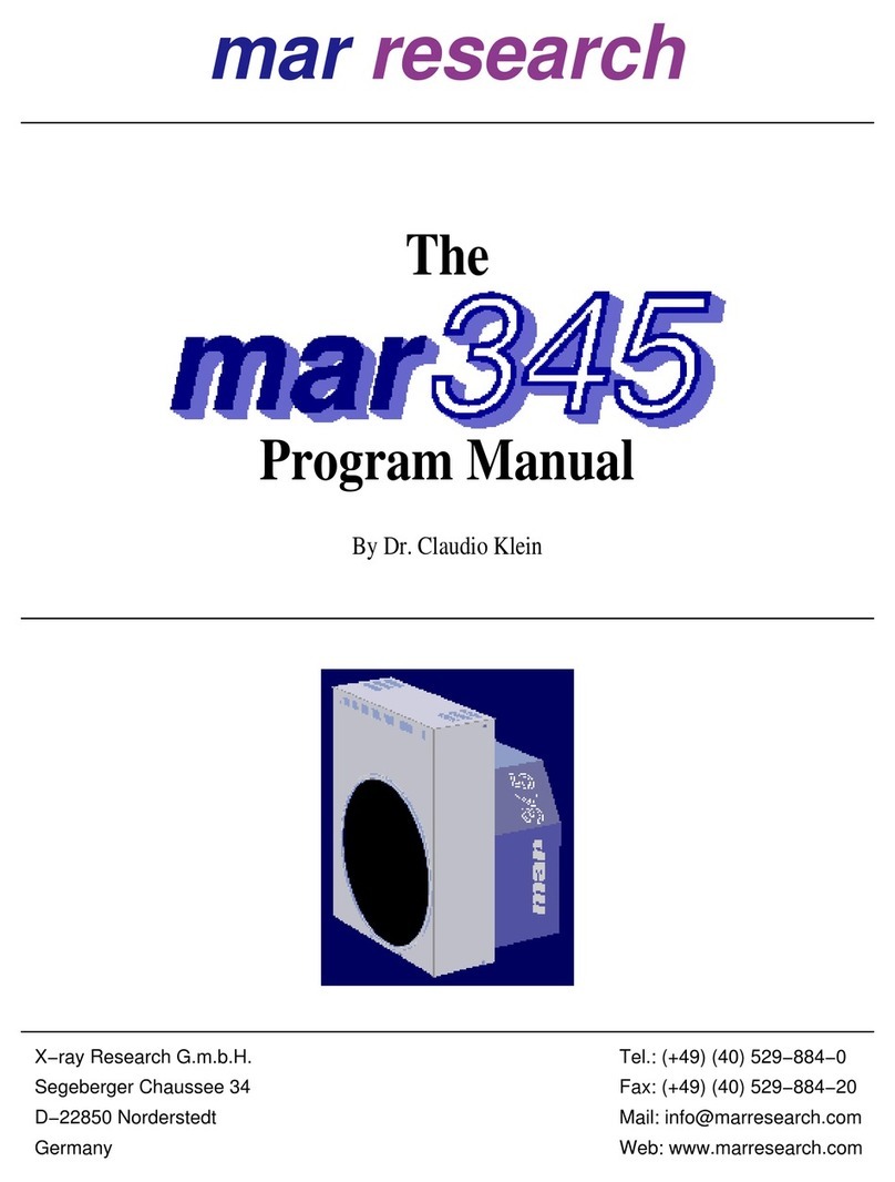 mar research Graphical User Interface mar345 Program manual