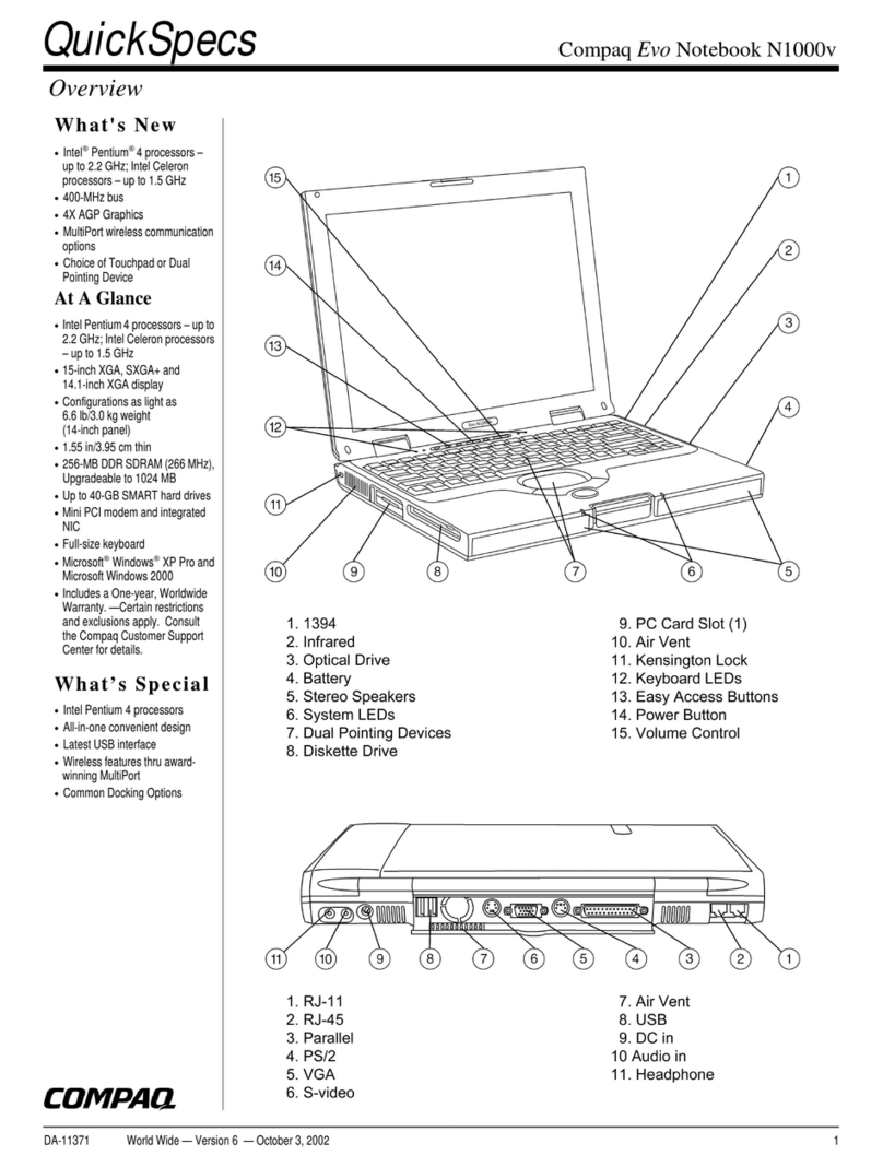 Compaq N1000v User instructions