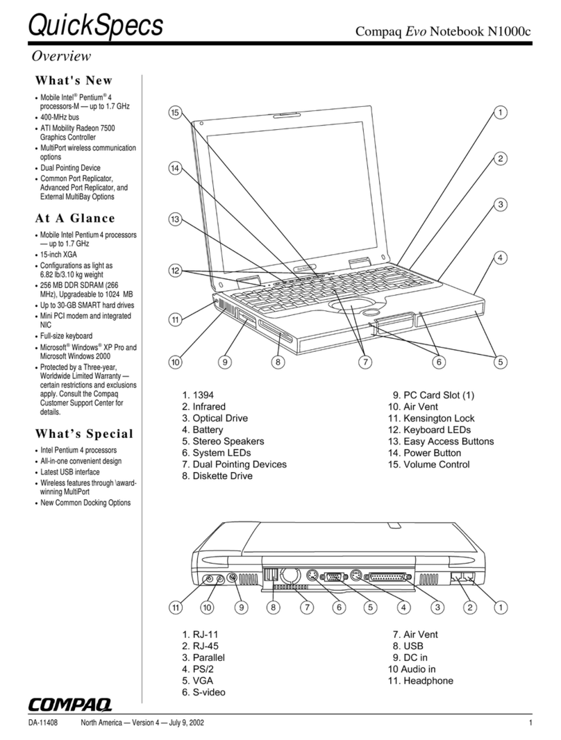 Compaq N1000c User instructions Compaq N1000c User instructions