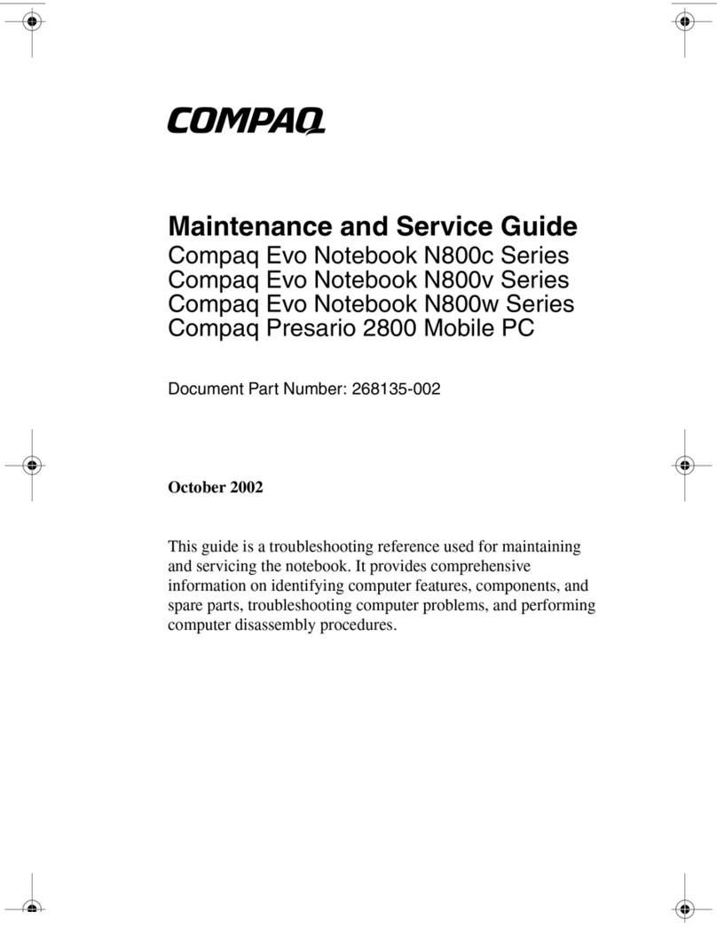 Compaq Evo Notebook N800c Manual