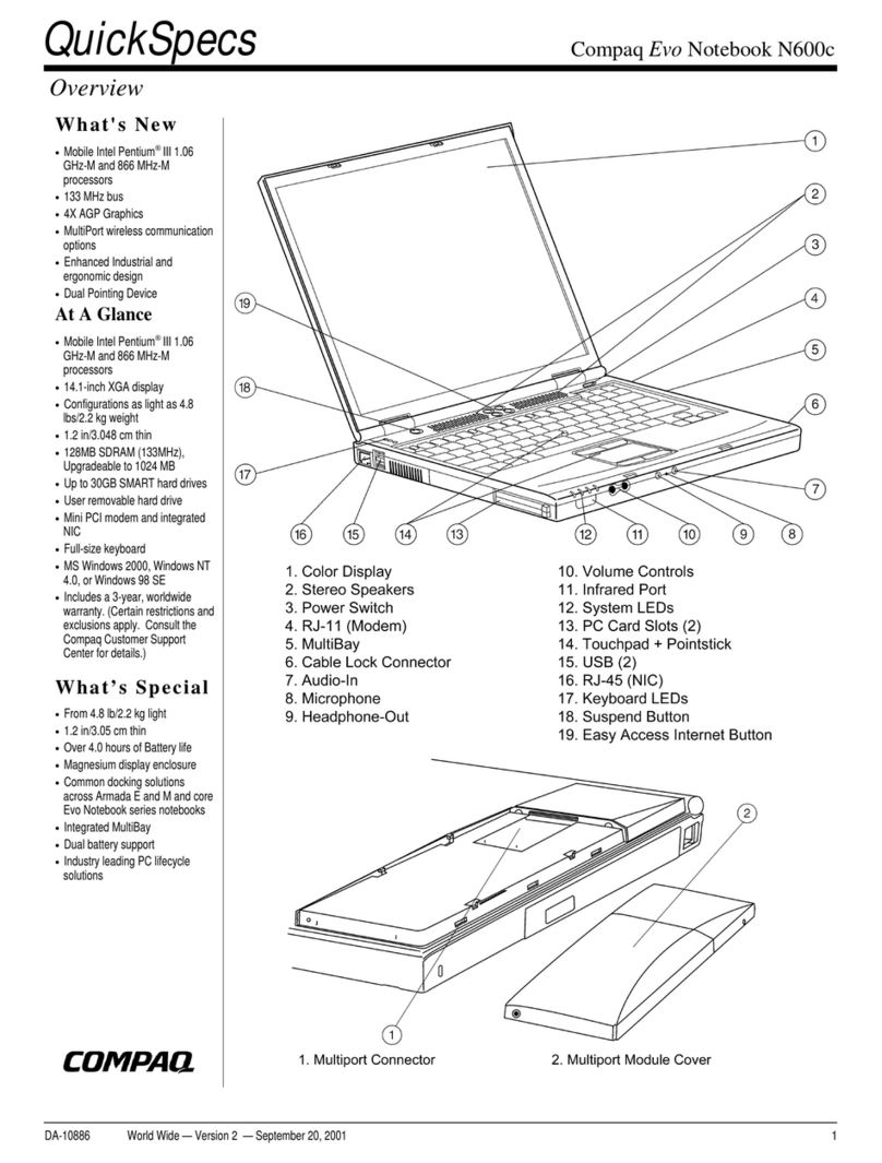 Compaq Evo N600c User instructions