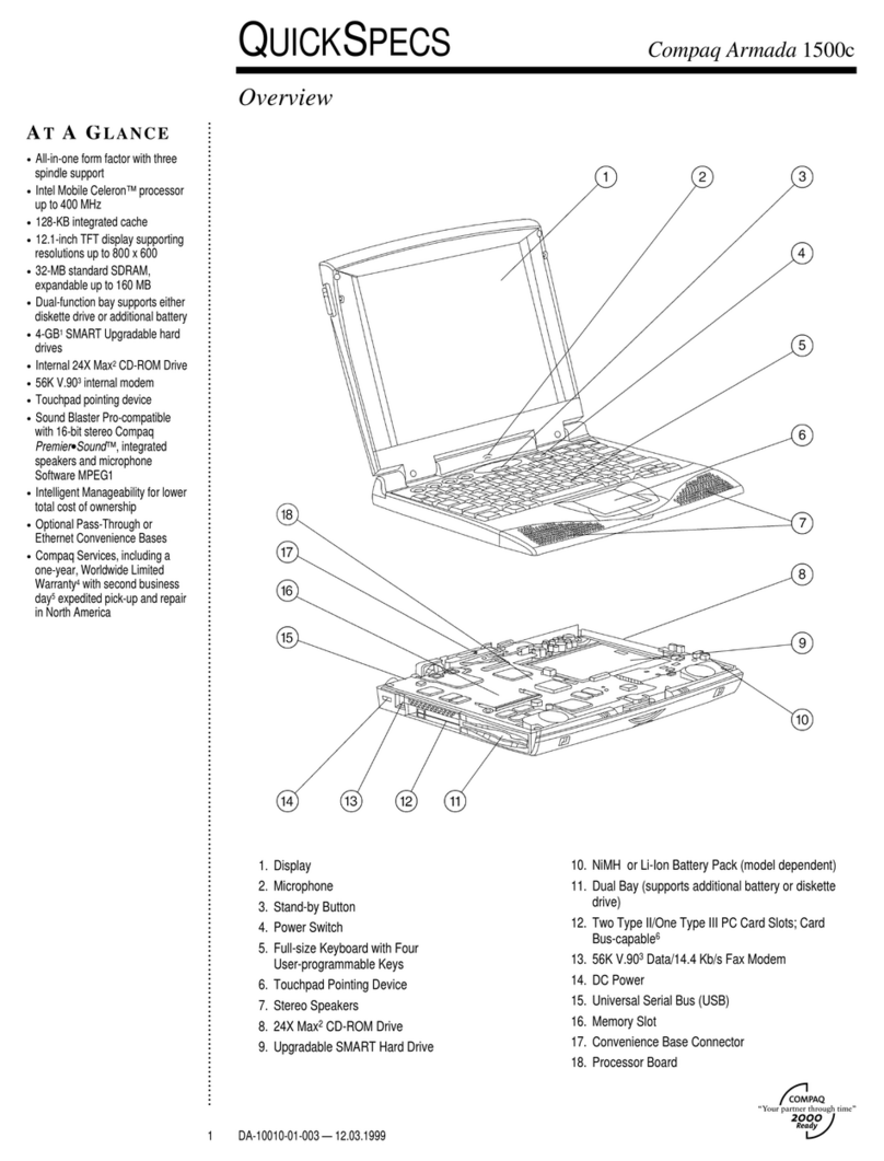 Compaq Armada 1500C series User instructions