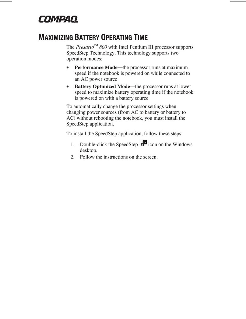 Compaq 800 Series Installation and operating instructions