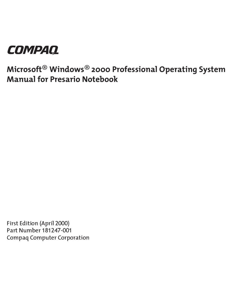 Compaq Presario Notebook PC Software manual