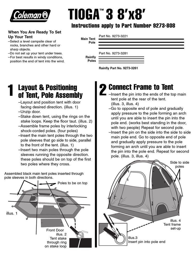 Coleman TIOGA 3 8'x8' User manual
