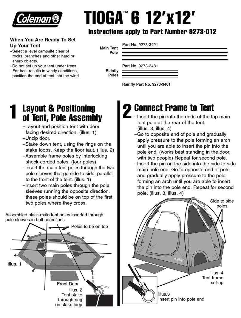 Coleman Tent 9273-012 User manual