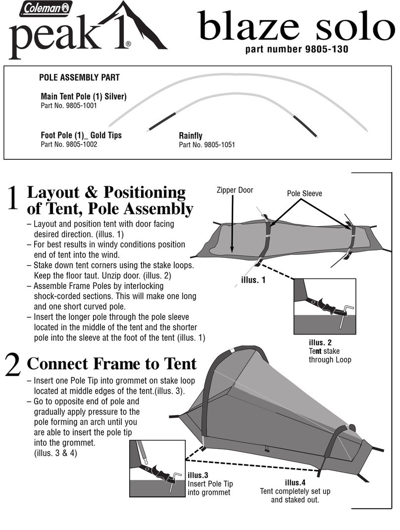 Coleman Tent 9805-130 User manual