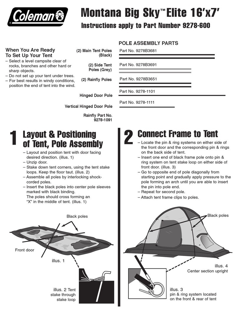 Coleman Tent 9278-600 User manual