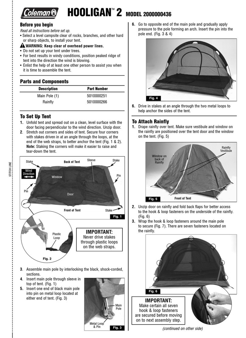 Coleman Tent 2000000436 User manual