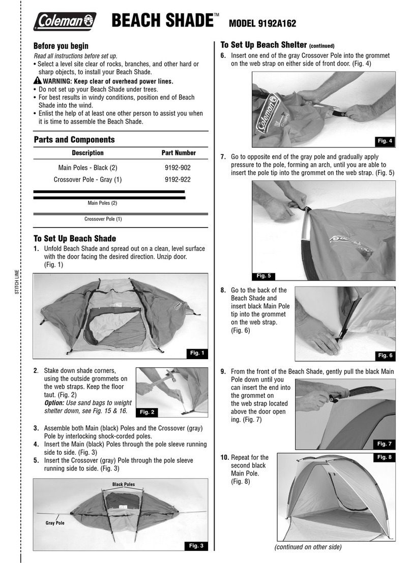 Coleman Tent 919A162 User manual