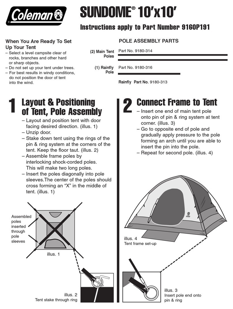 Coleman SUNDOME 10'x10' User manual