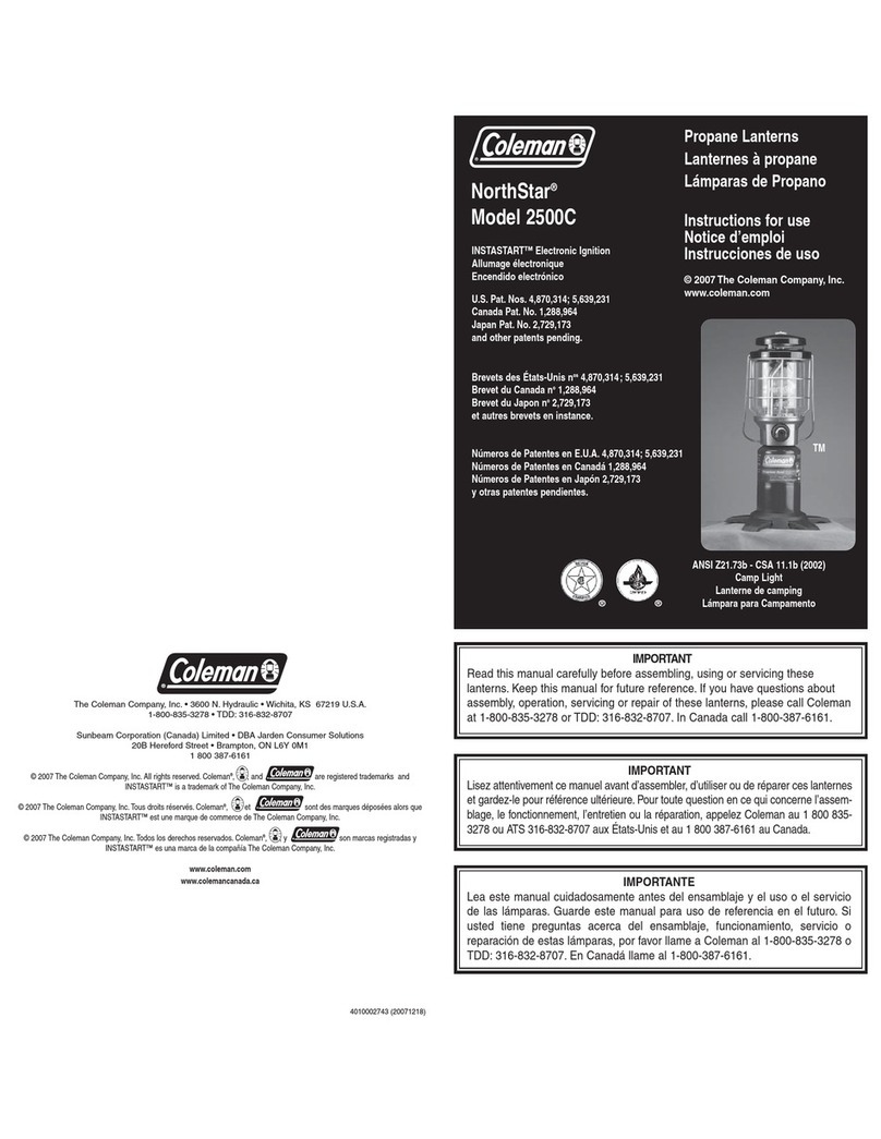 Coleman NORTHSTAR 2500C User manual
