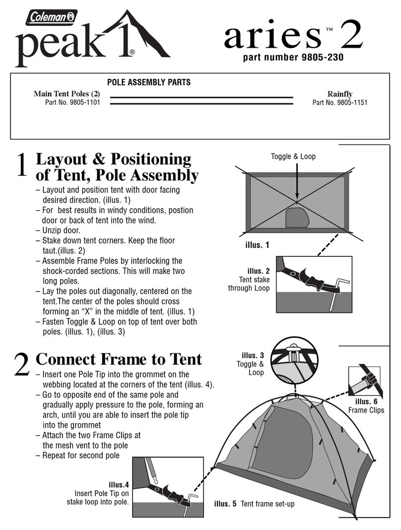 Coleman Peak 1 9805-230 instruction manual Coleman Peak 1 9805-230 instruction manual