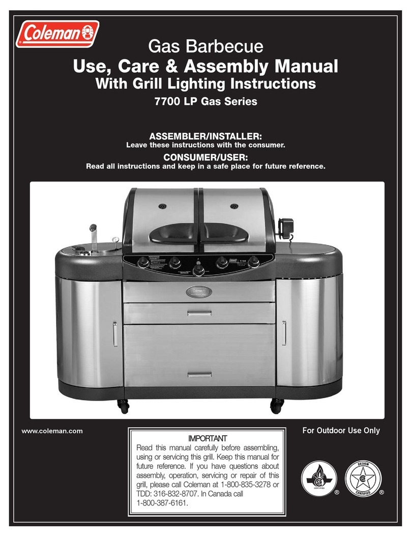 Coleman 7700 LP Gas Series Assembly manual