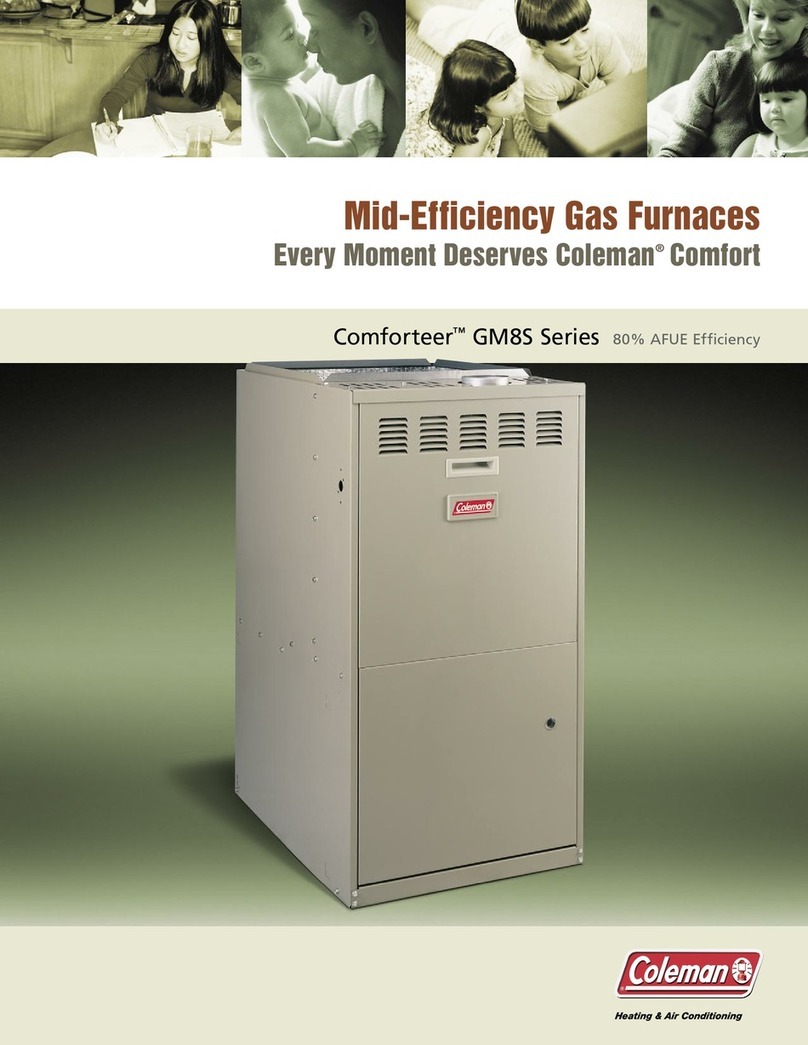 Coleman COMFORTEERTM GM8S User manual