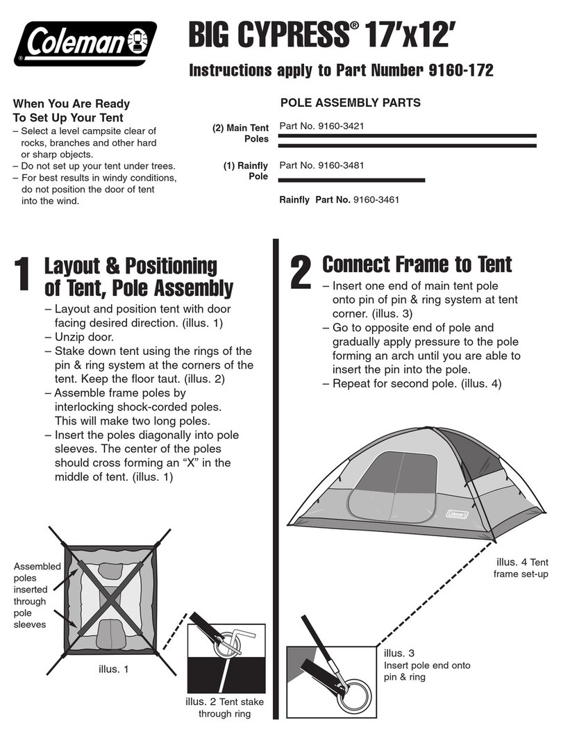 Coleman BIG CYPRESS 17'x12' installation manual