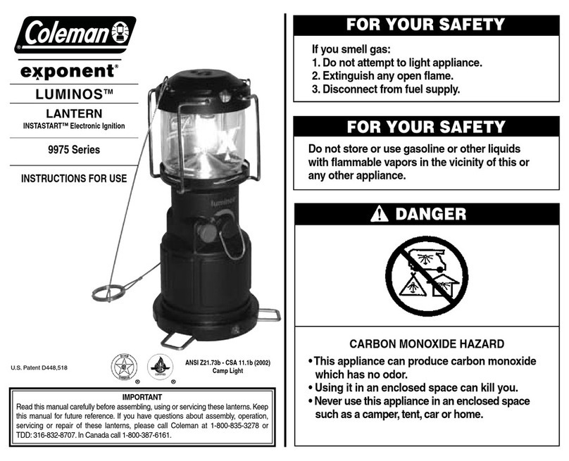 Coleman 9975 Instructions for use