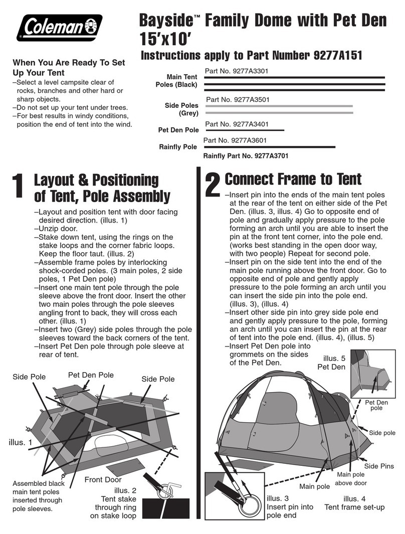 Coleman Bayside 9277A151 User manual