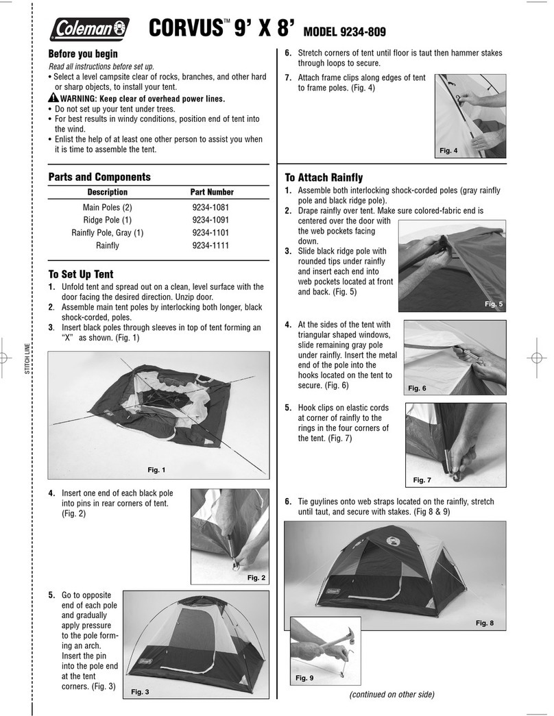 Coleman CORVUS 9234-809 User manual