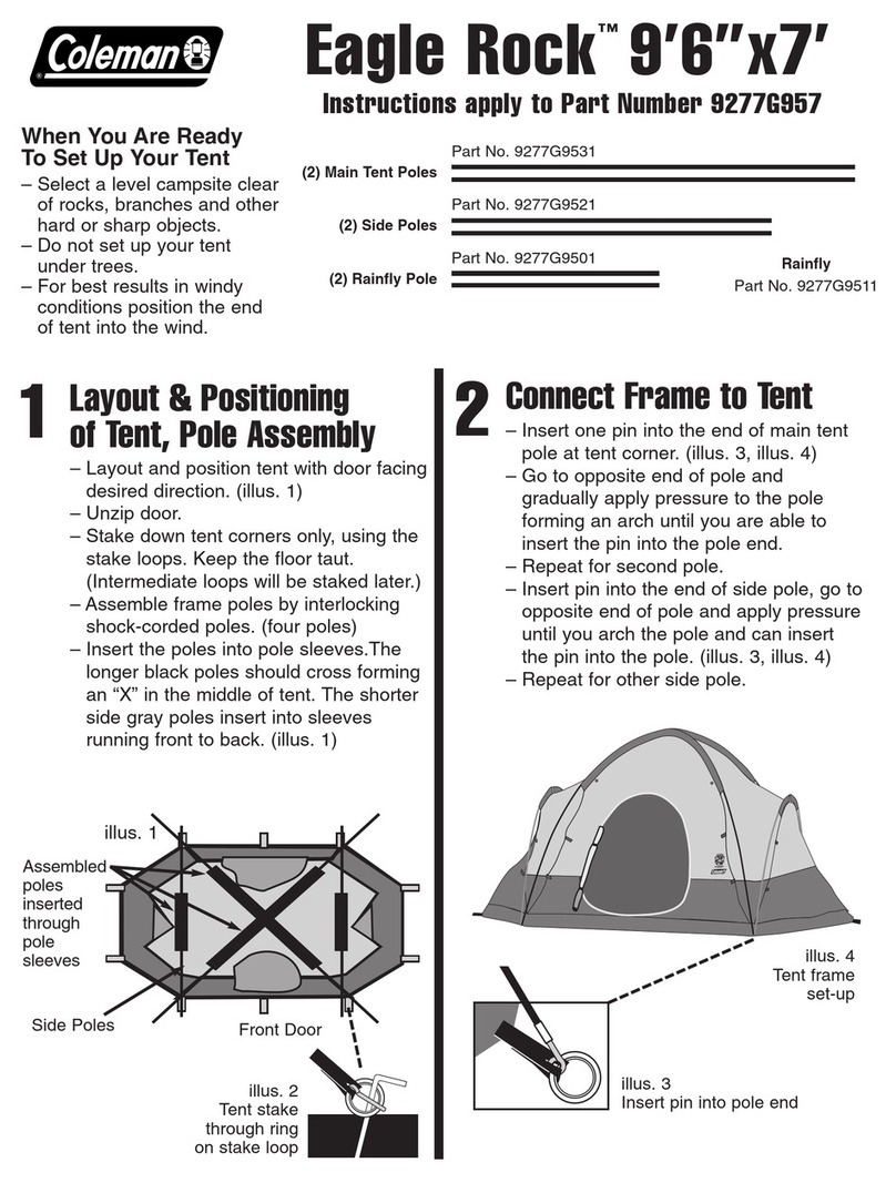 Coleman 9'6"x7" User manual