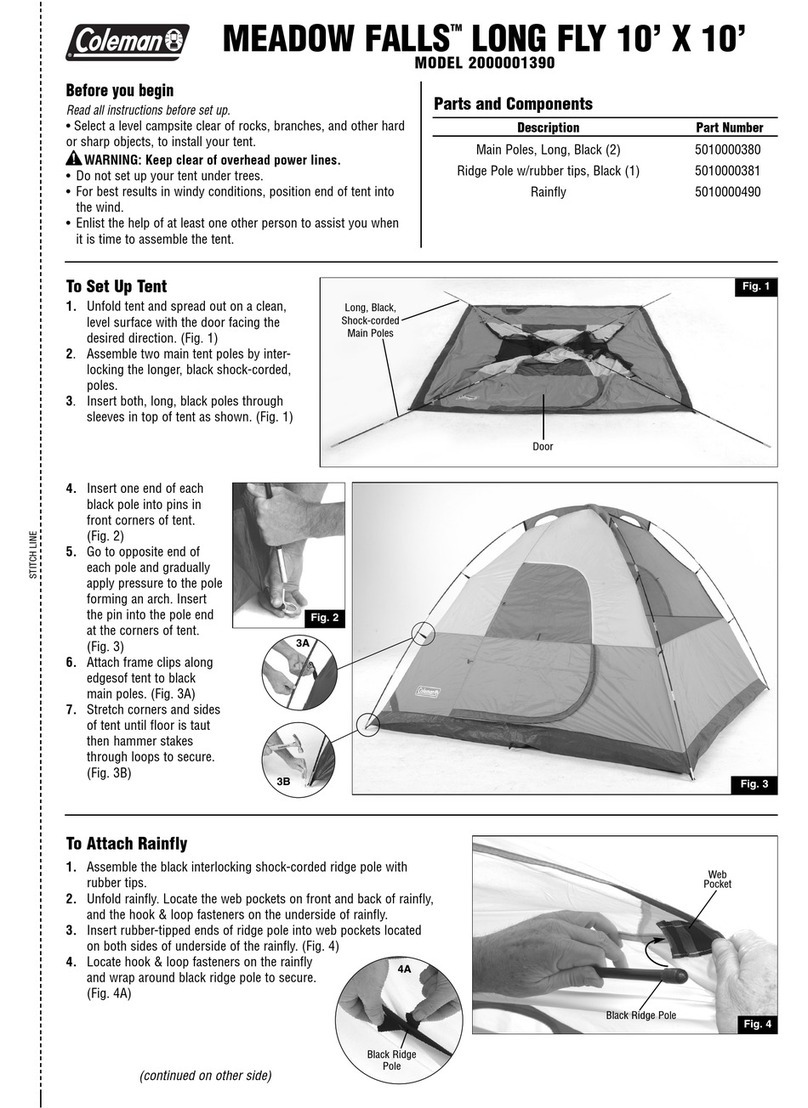 Coleman MEADOW FALLS 2000001390 User manual Coleman MEADOW FALLS 2000001390 User manual