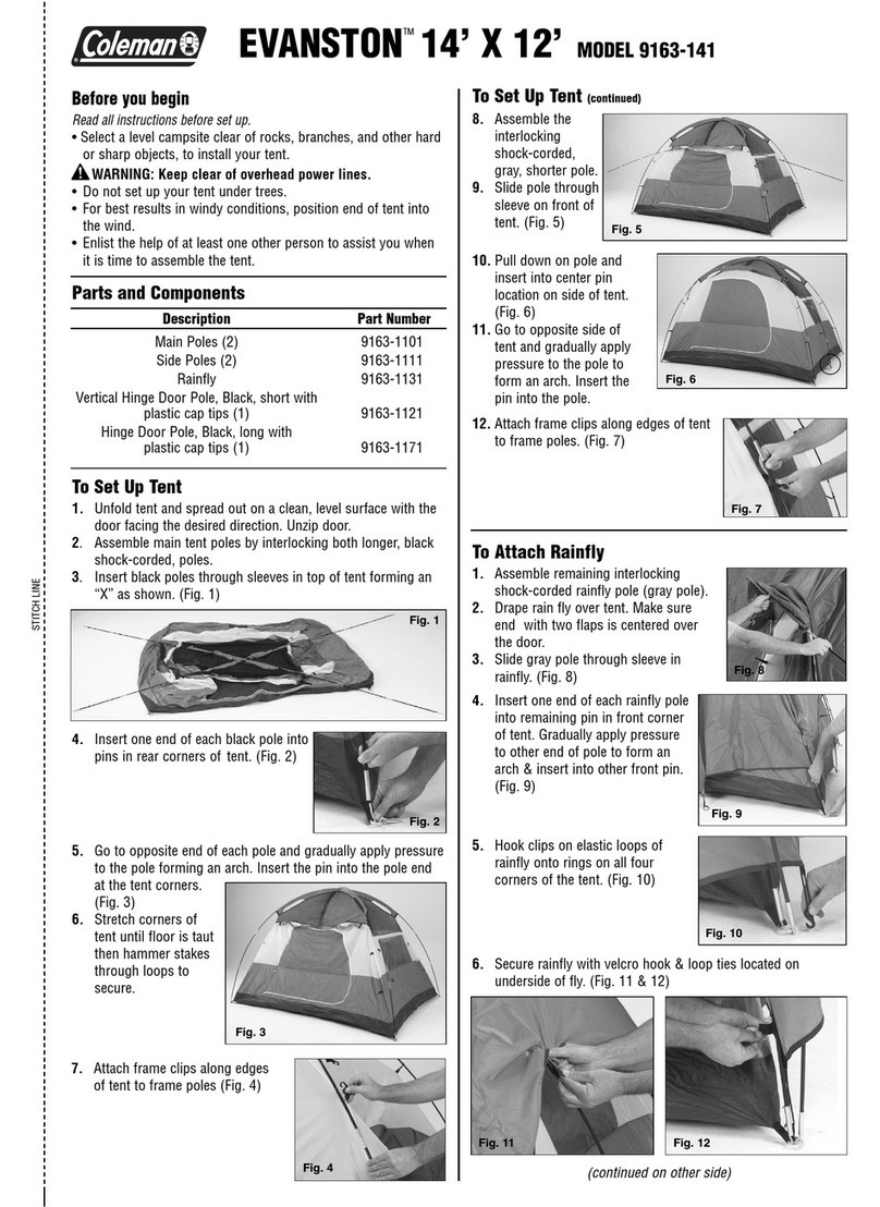 Coleman Evanston 9163-141 installation instructions