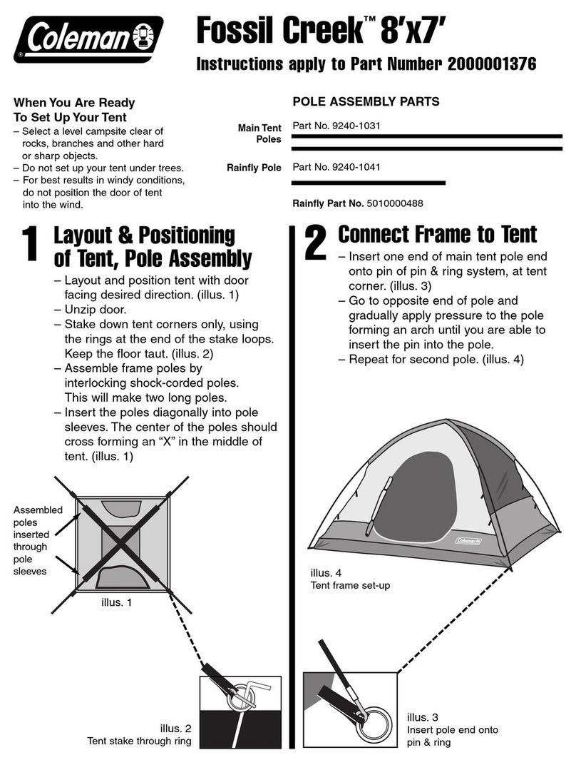 Coleman Fossil Creek 8'x7' User manual