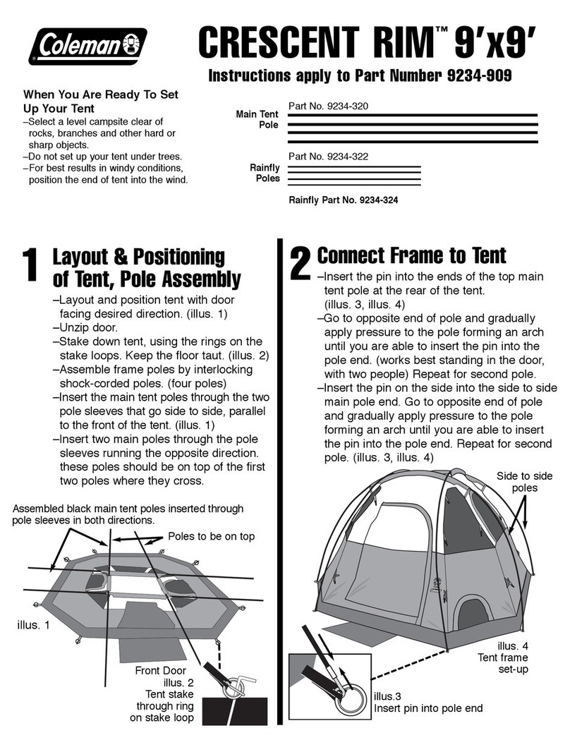 Coleman CRESCENT RIM 9'x9' User manual