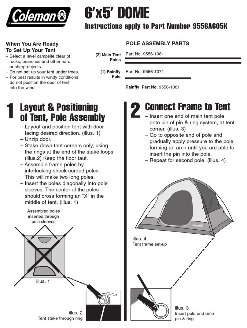 Coleman Dome 9556A605K installation instructions