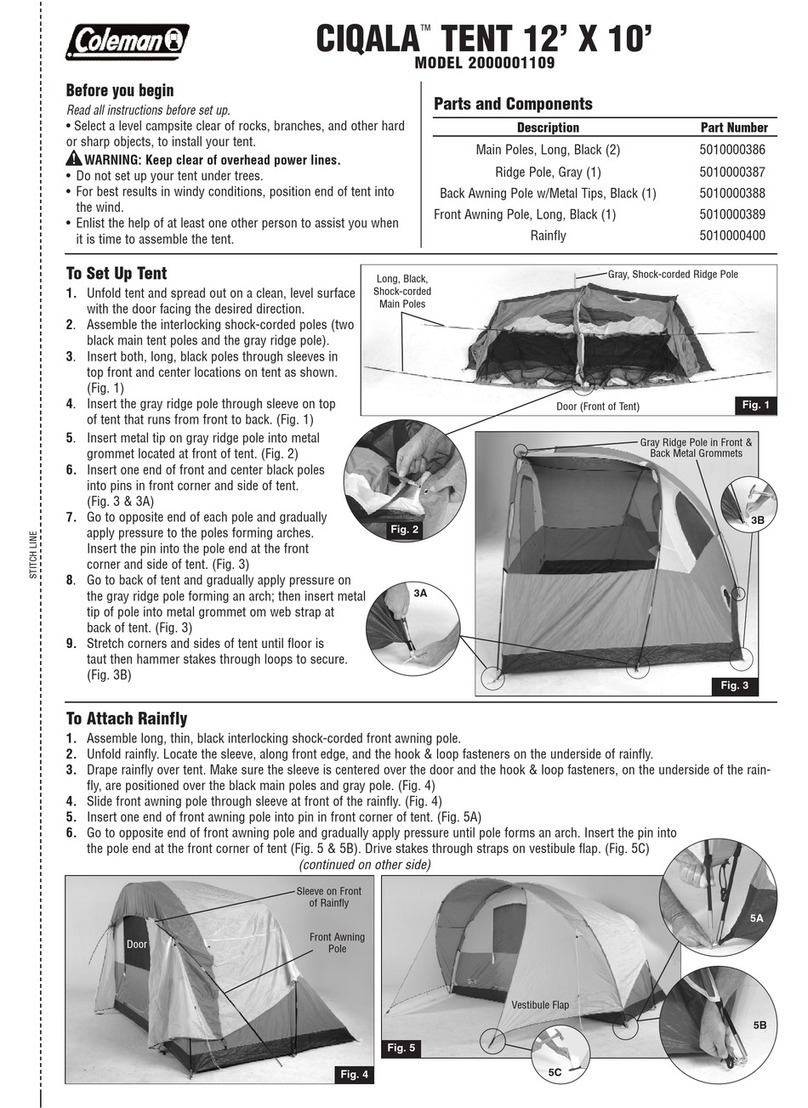 Coleman CIQALA 12' x 10' User manual Coleman CIQALA 12' x 10' User manual