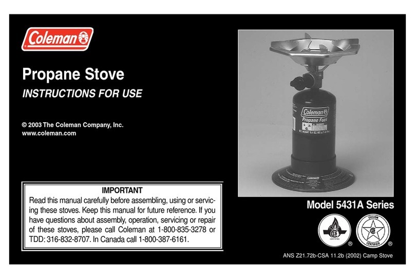 Coleman 5431A Series Instructions for use