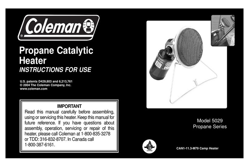 Coleman 5029 User manual