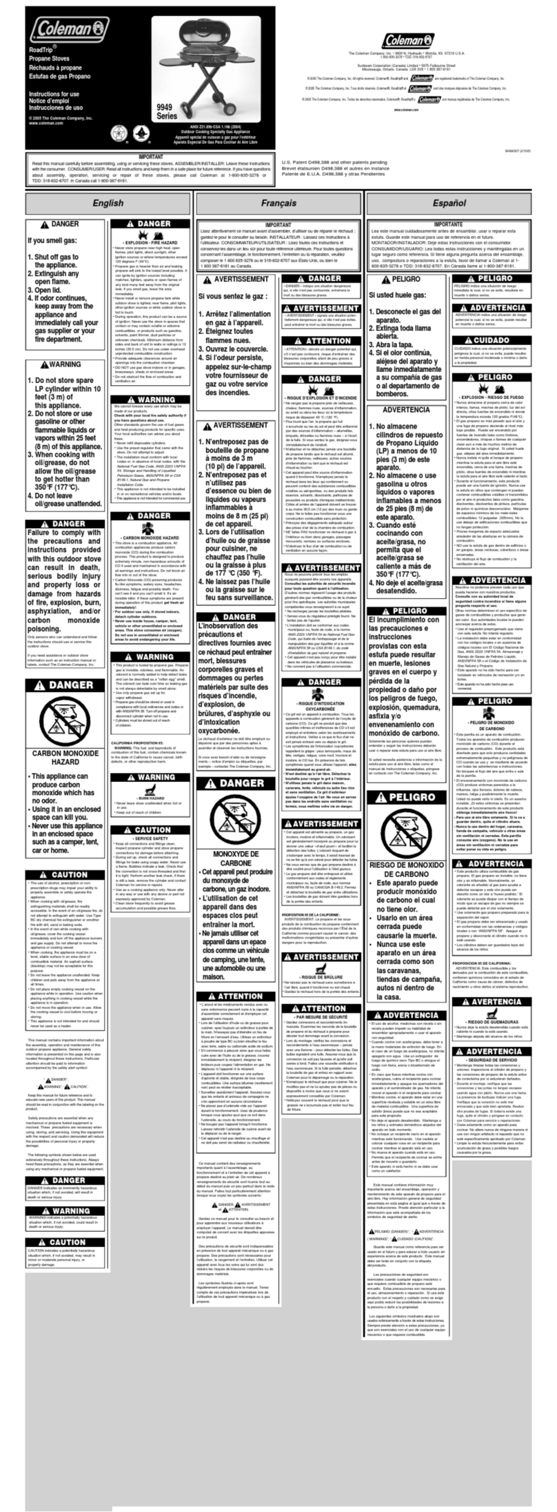 Coleman pmn User manual