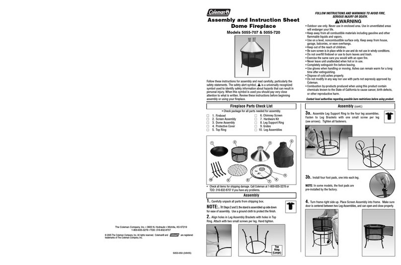 Coleman 5055-707 User manual
