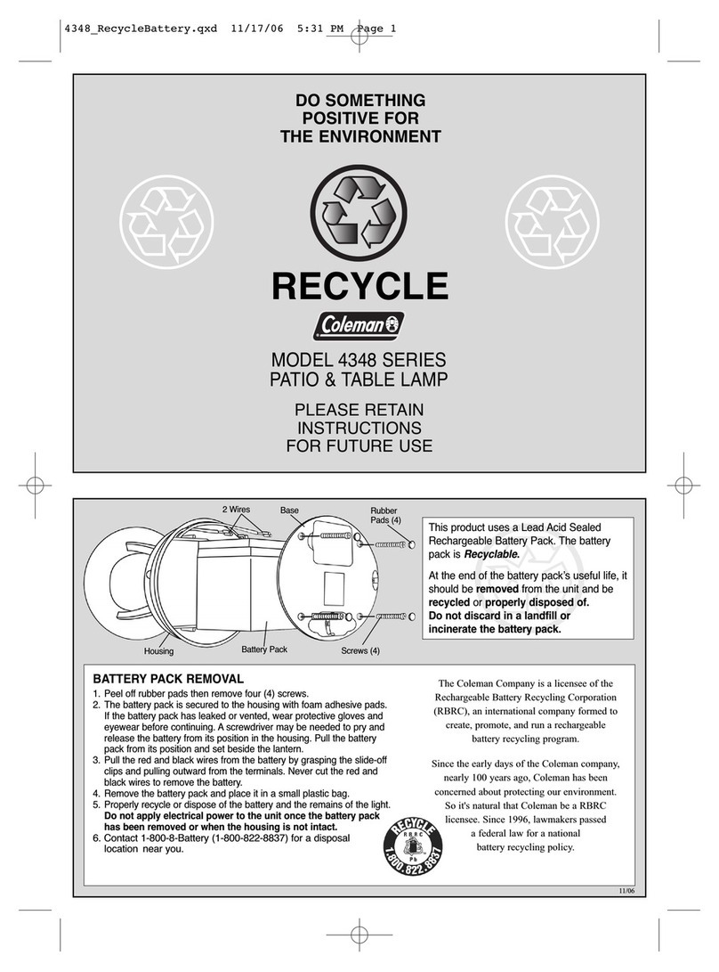 Coleman RECYCLE 4348 instructions