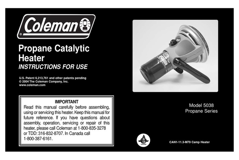 Coleman Propane 5038 User manual