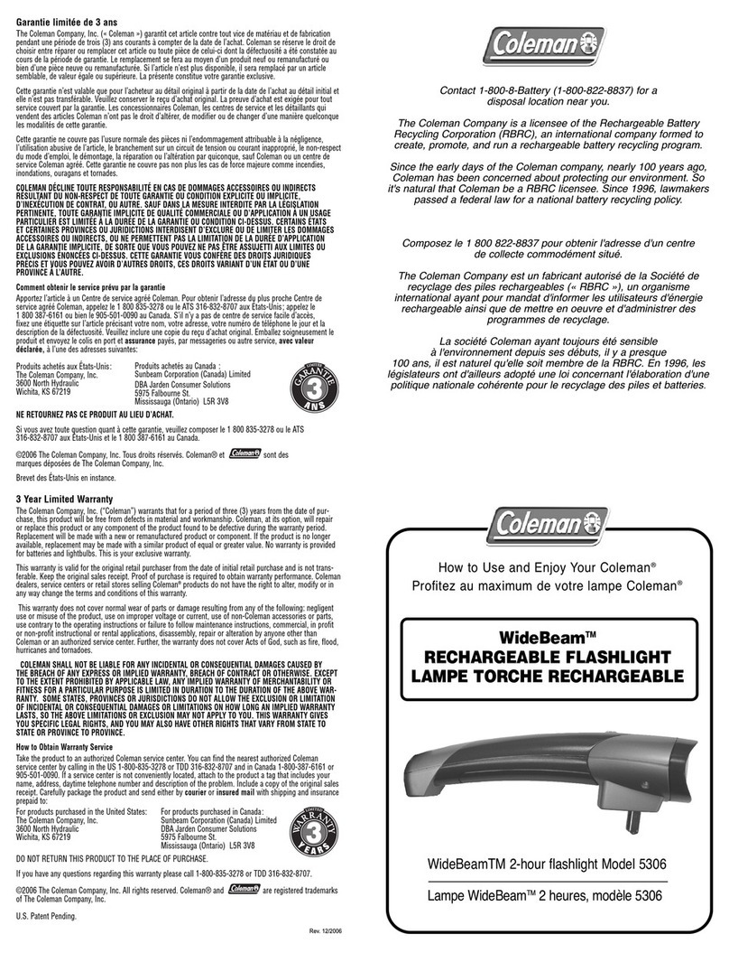 Coleman WideBeam 5306 How to use and enjoy