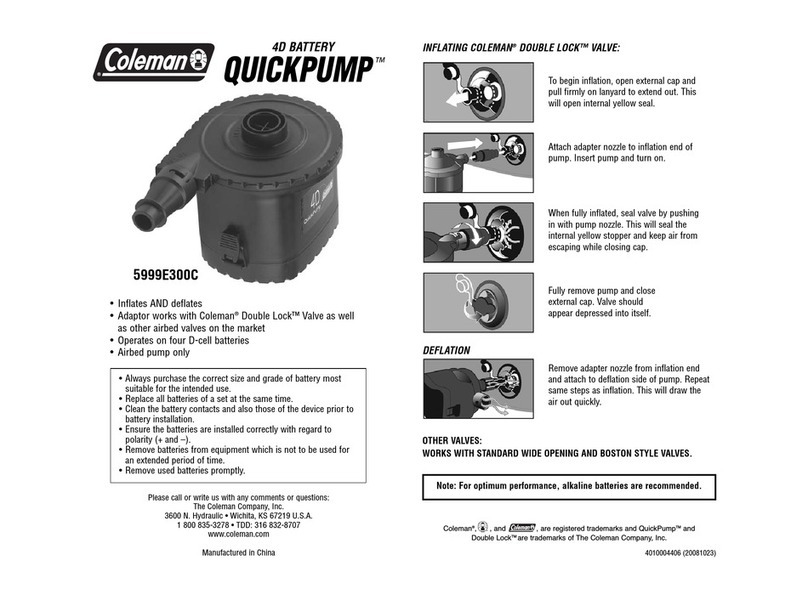 Coleman EDVSTNM-B User manual
