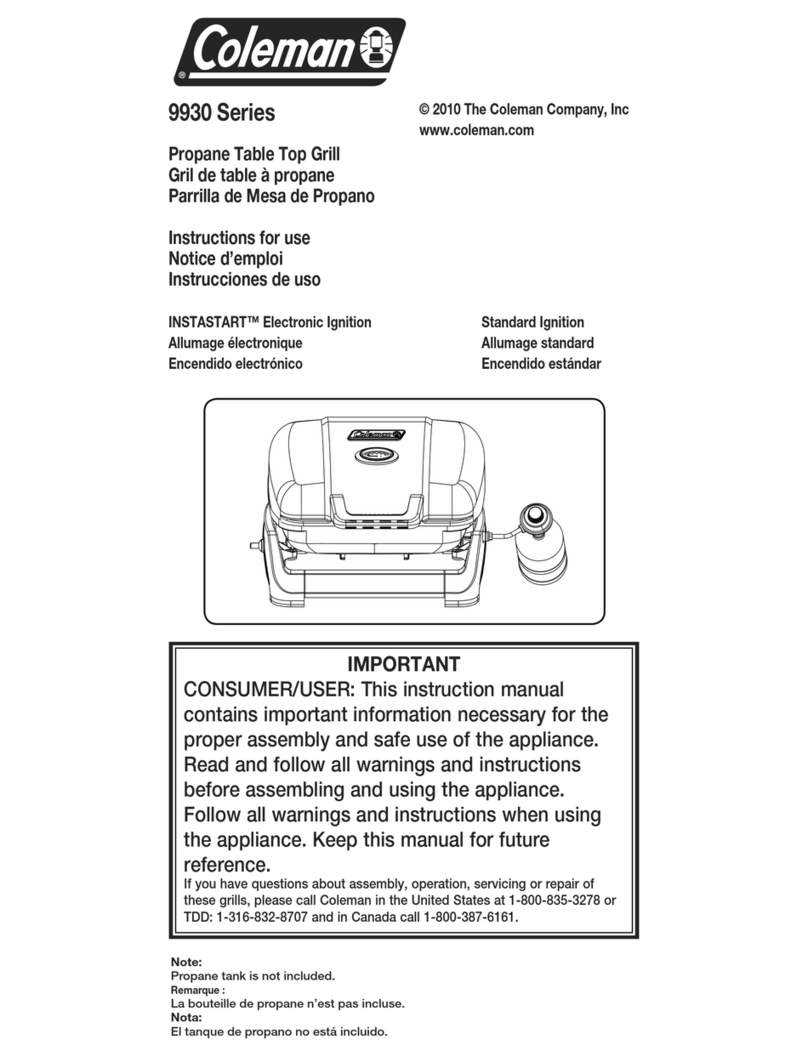 Coleman 9930 Series Instructions for use