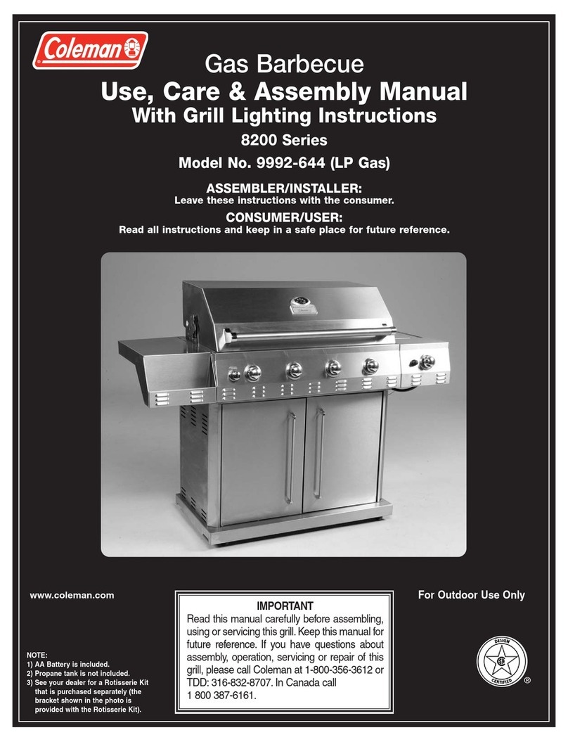 Coleman 9992-644 User manual