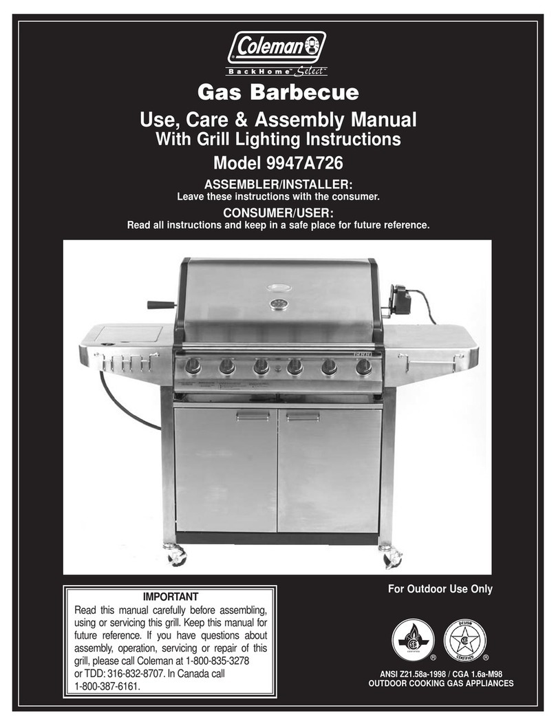 Coleman 9947A726 User manual