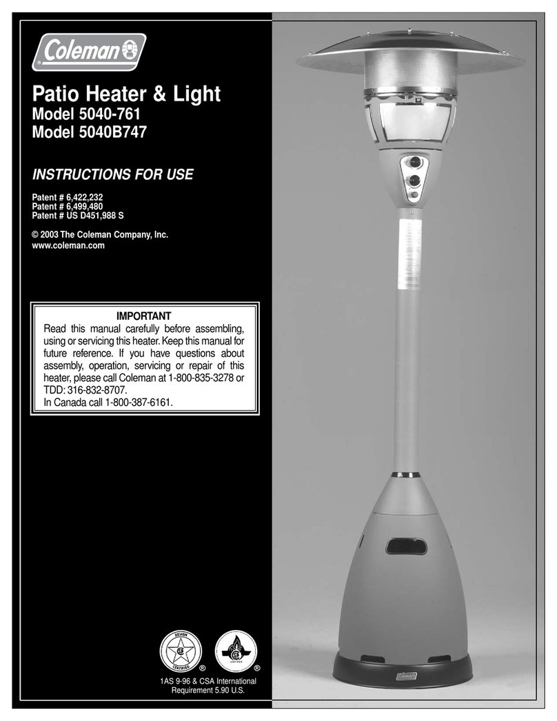 Coleman 5040-761 User manual