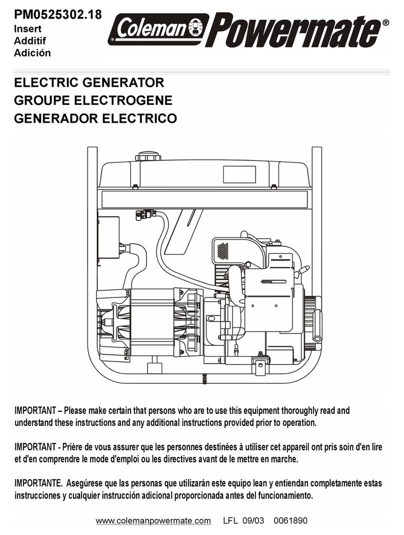 Coleman Powermate PM0525302.18 User manual