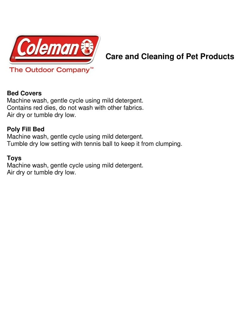 Coleman Pet Care Product care guide