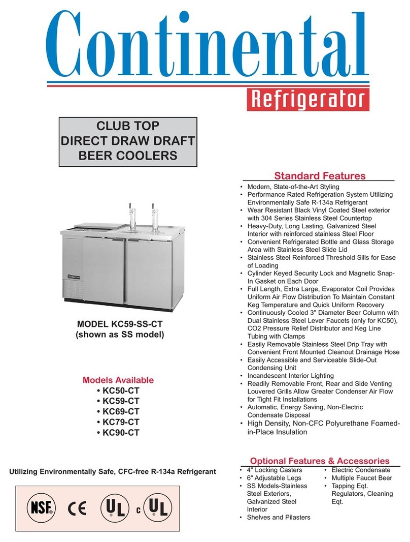 Continental Refrigerator KC50-CT User manual