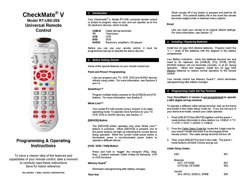 Contec CheckMate V RT-U50-25S User manual