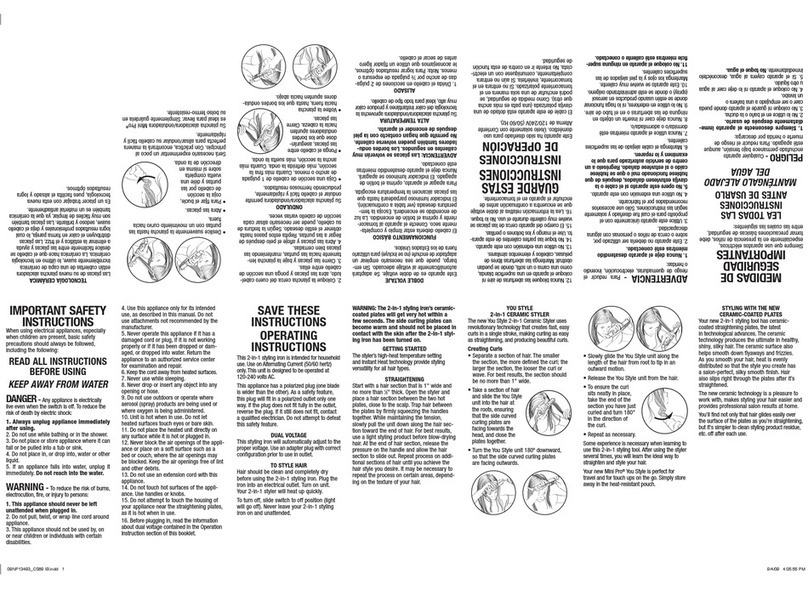 Conair miniPRO CS69 Instruction & styling guide