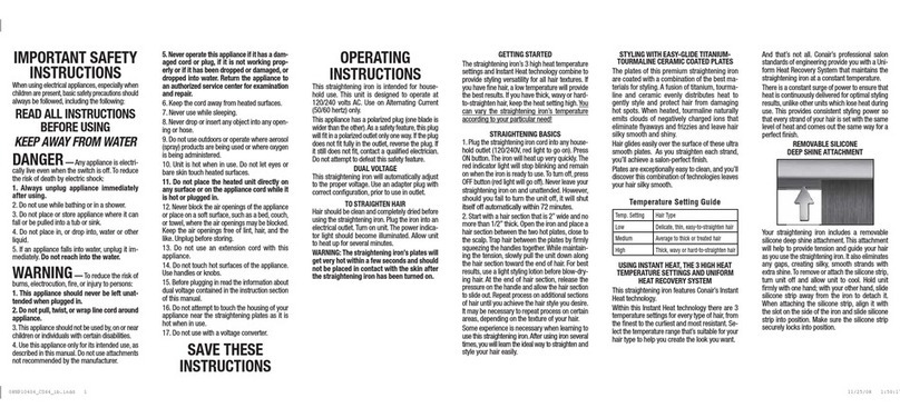 Conair ProShine CS64 User guide