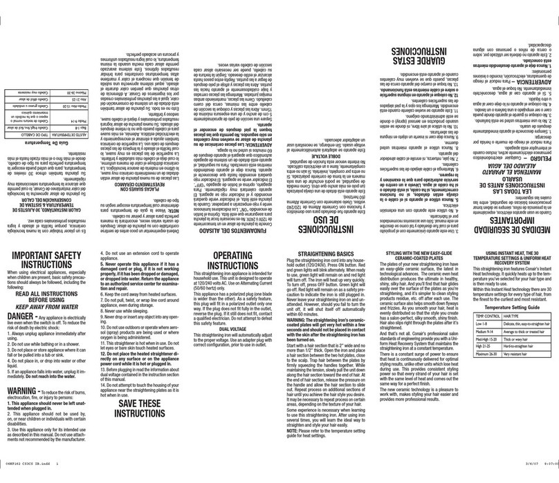 Conair CS3CS User guide
