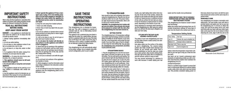 Conair CS25 User guide
